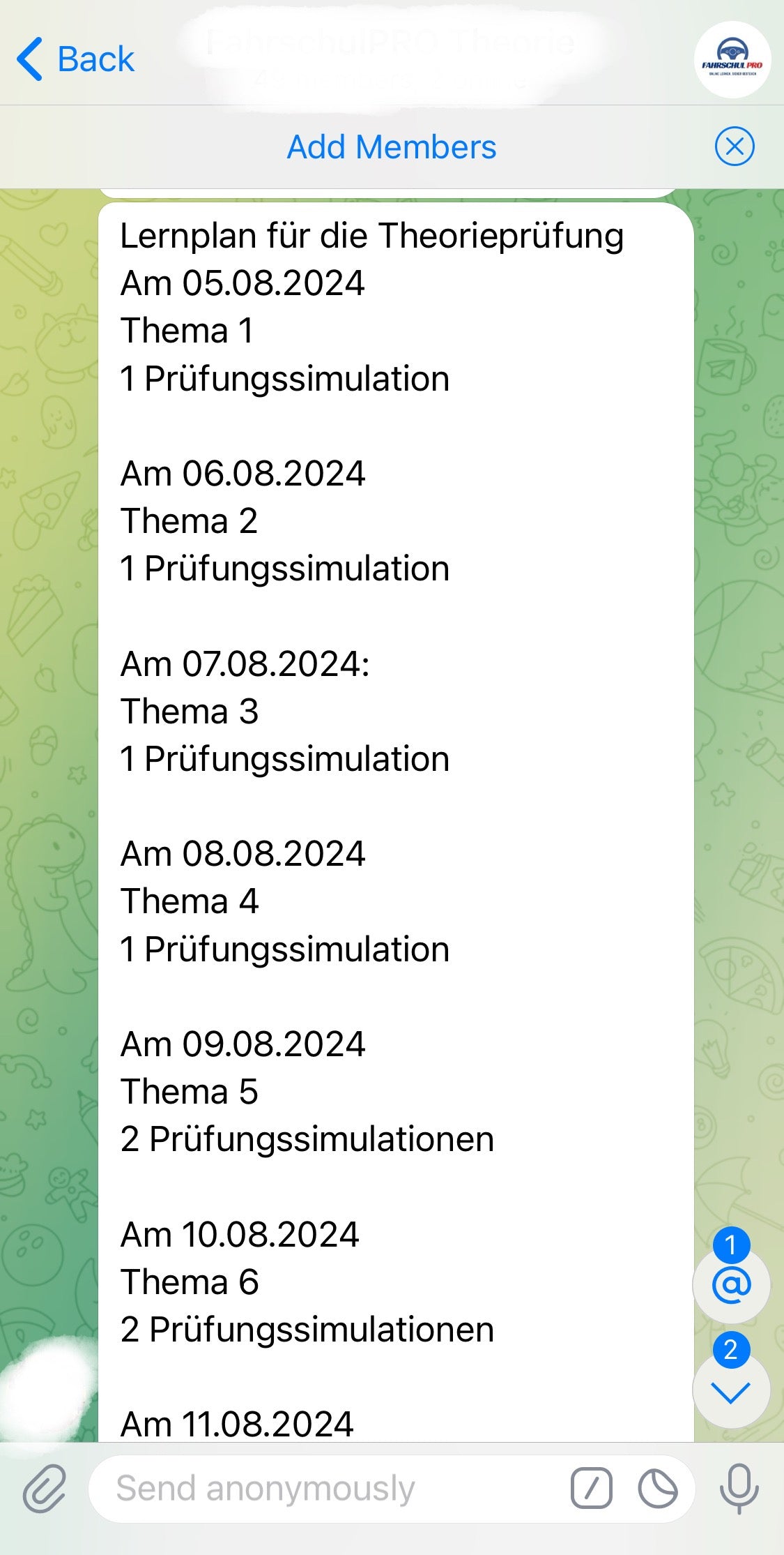 Theorie Nachhilfe Lernkurs + Telegram Gruppe